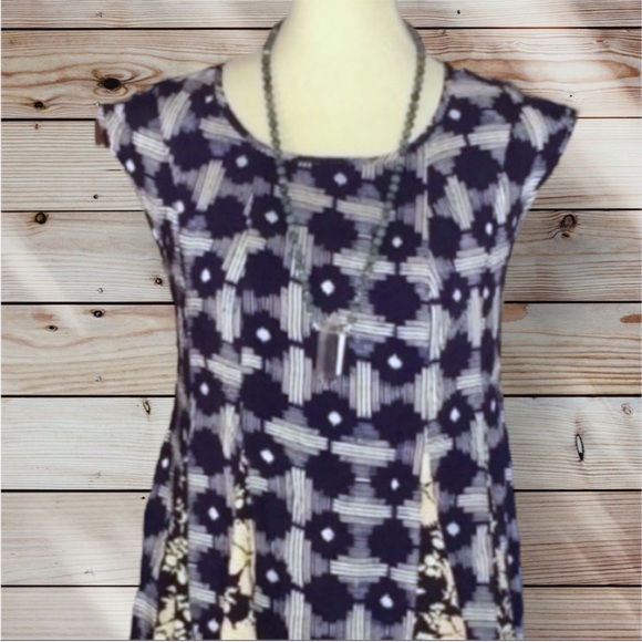 MaEVe Floral Panel Indigia Swing Midi Dress Anthropologie Small VGUC - Picture 9 of 16